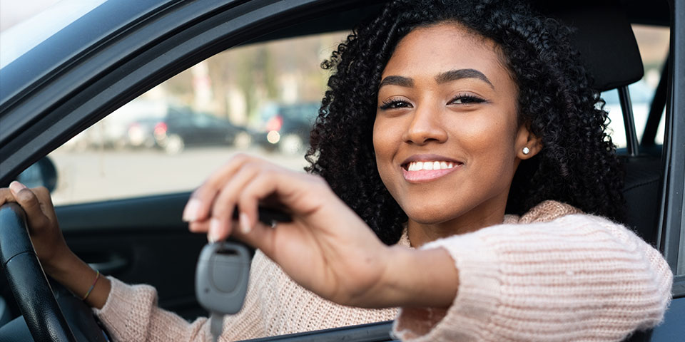 woman with auto insurance